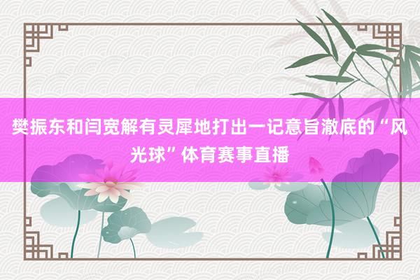 樊振东和闫宽解有灵犀地打出一记意旨澈底的“风光球”体育赛事直播