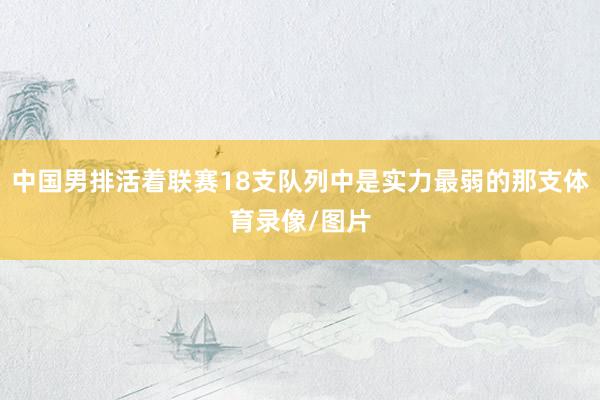 中国男排活着联赛18支队列中是实力最弱的那支体育录像/图片