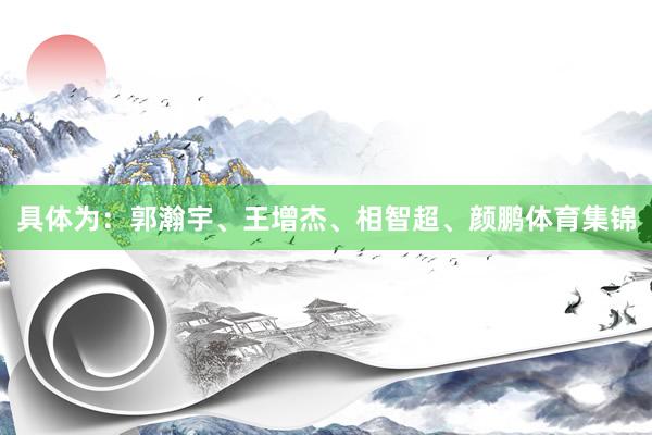 具体为：郭瀚宇、王增杰、相智超、颜鹏体育集锦