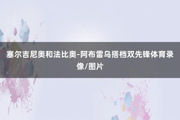 塞尔吉尼奥和法比奥-阿布雷乌搭档双先锋体育录像/图片