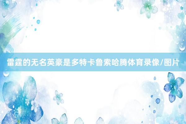 雷霆的无名英豪是多特卡鲁索哈腾体育录像/图片