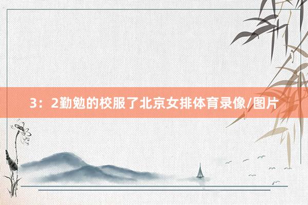 3：2勤勉的校服了北京女排体育录像/图片