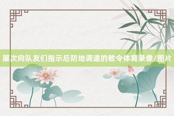 屡次向队友们指示后防地调遣的敕令体育录像/图片