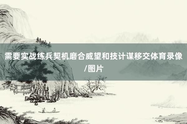 需要实战练兵契机磨合威望和技计谋移交体育录像/图片