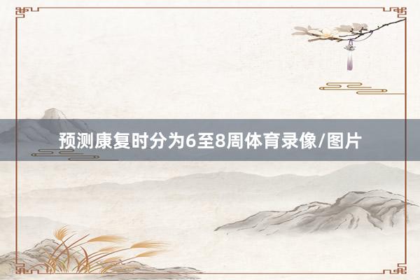 预测康复时分为6至8周体育录像/图片